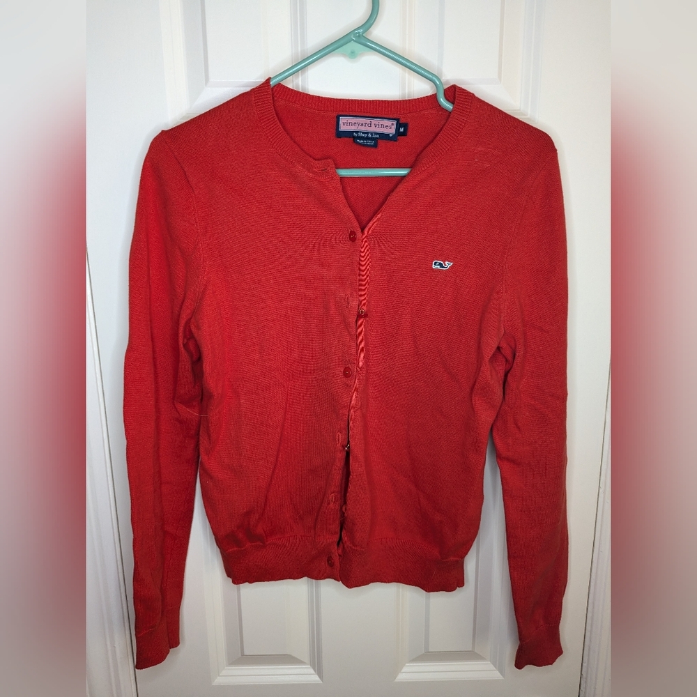 Vineyard vines red Cardigan